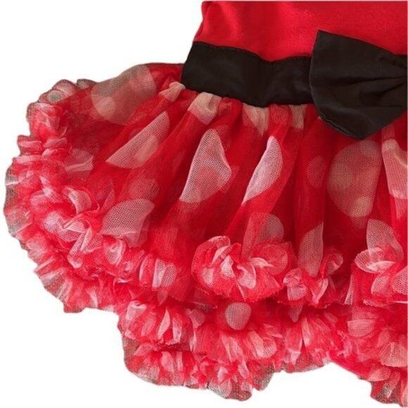 Disney Minnie Mouse Costume Bodysuit for Baby Red Infant Girls Size 12-18 - Picture 5 of 7